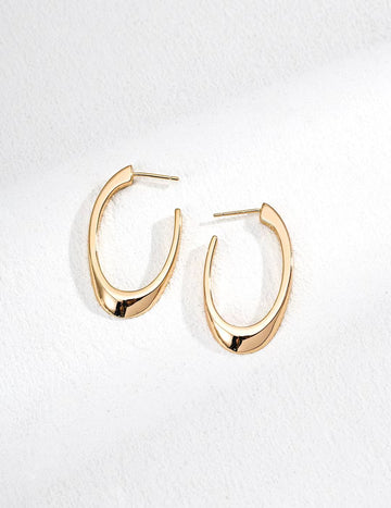Soft Curve Hoop Earrings