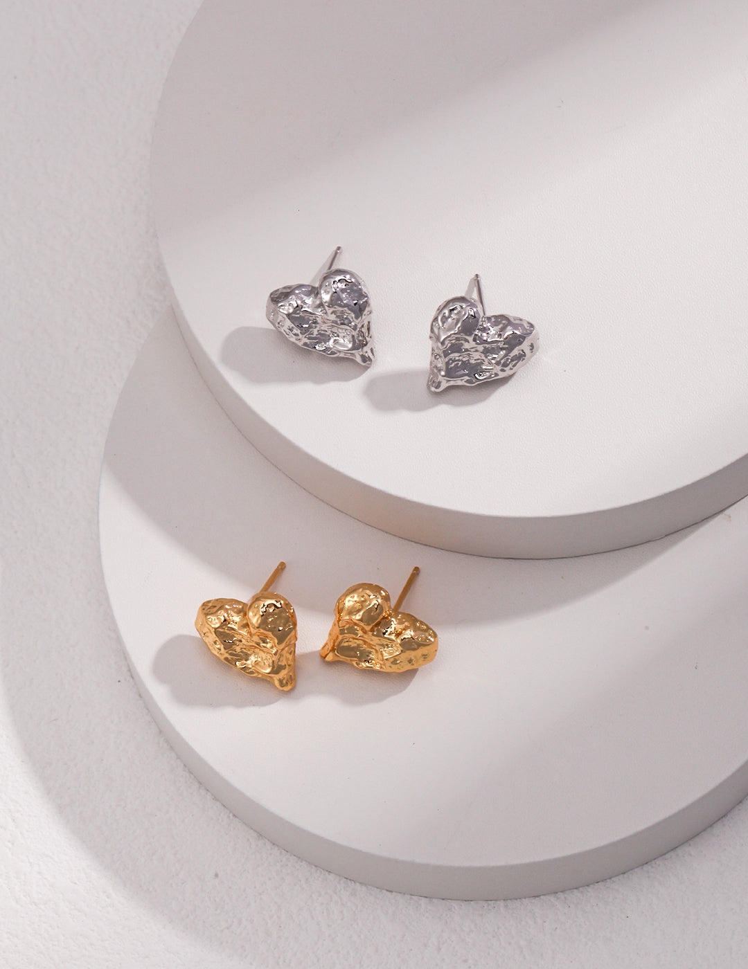 Crushed Heart Studs