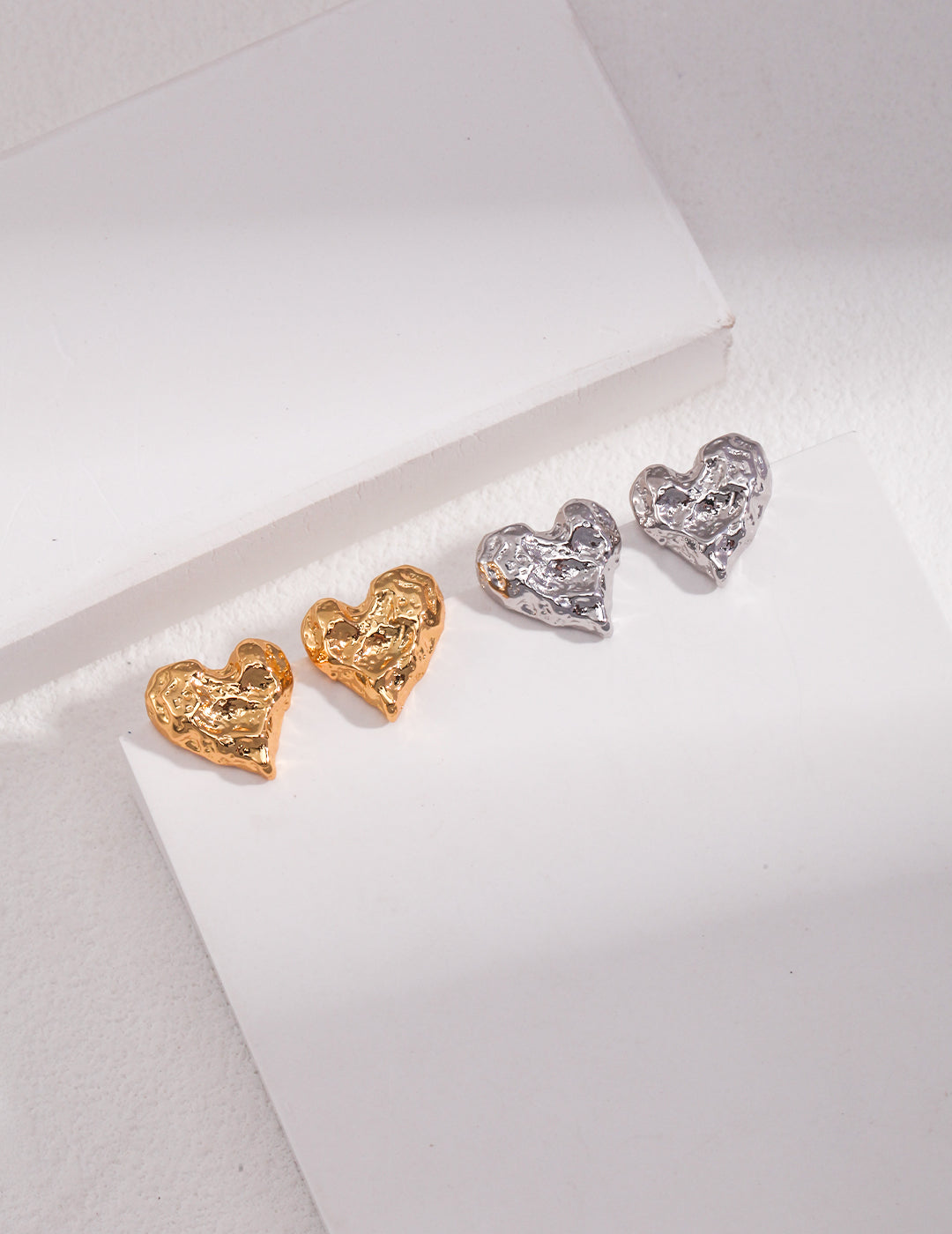 Crushed Heart Studs