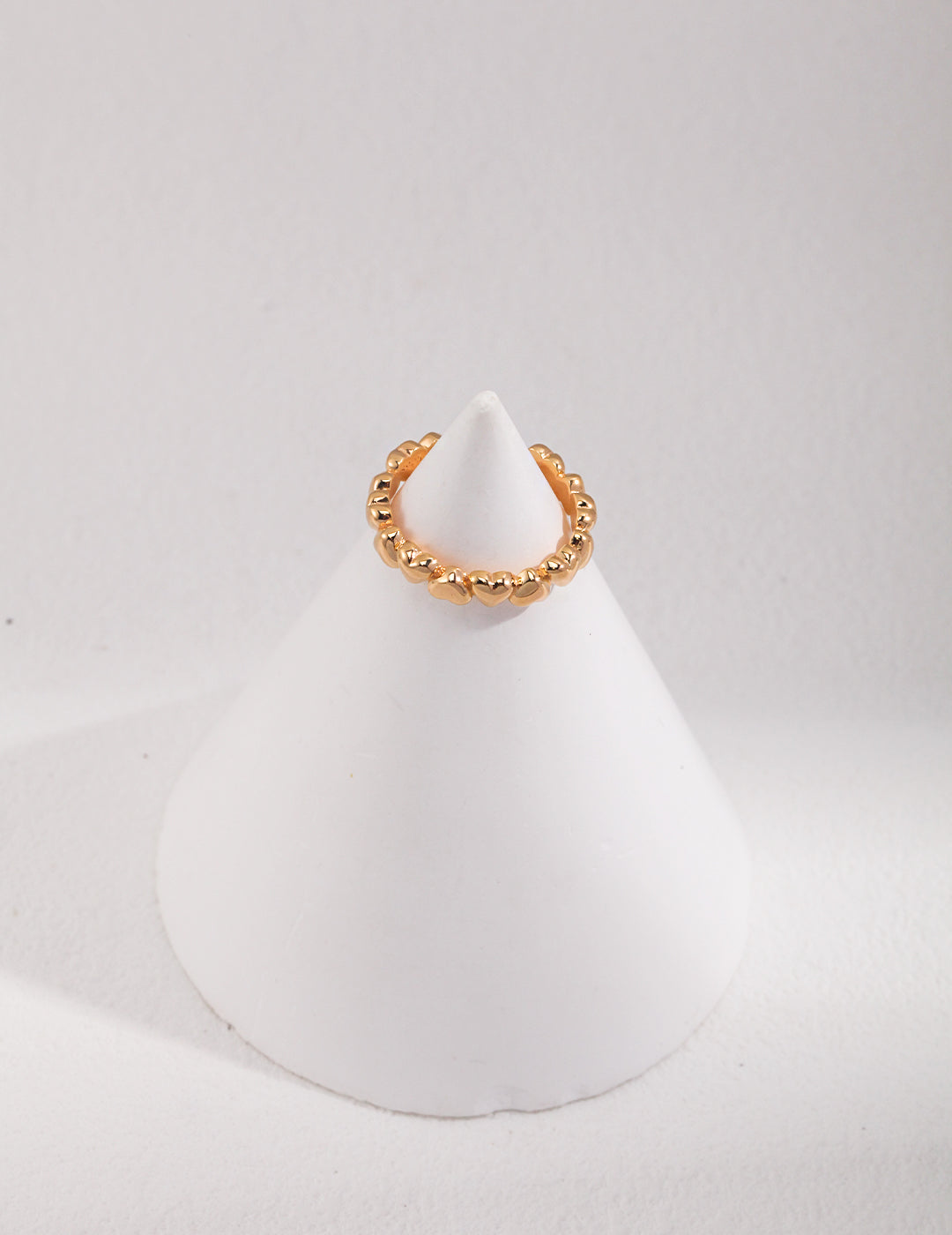 Linked Heart Open Ring