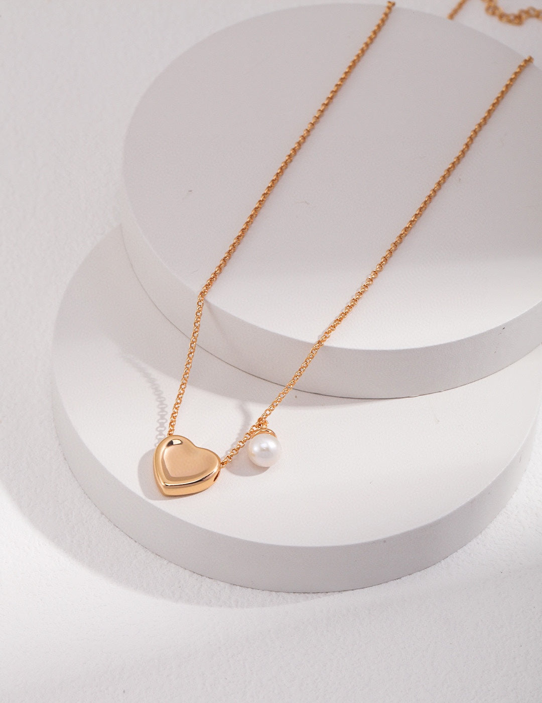 Pearl Accent Heart Necklace