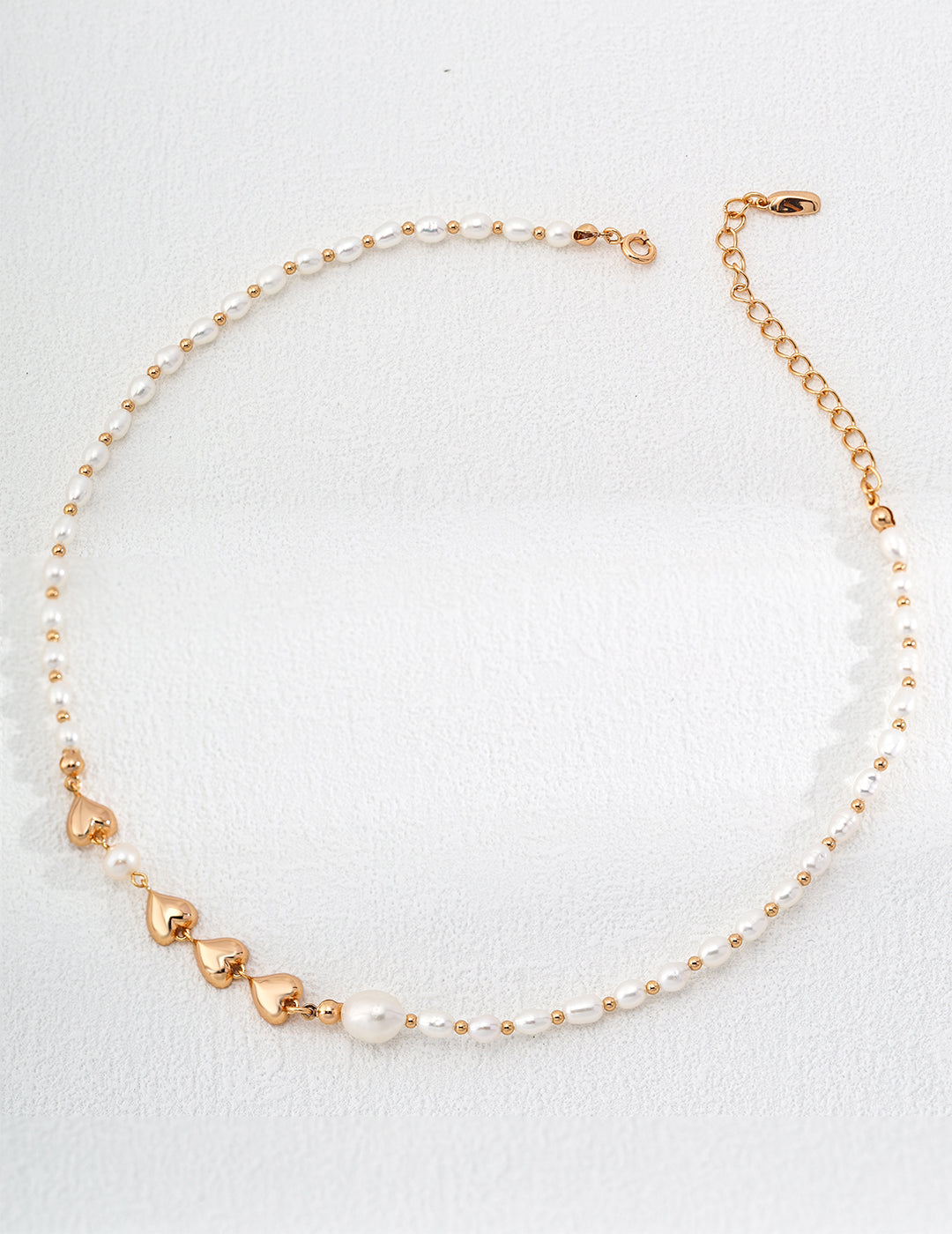 Pearl Heart Chain Necklace
